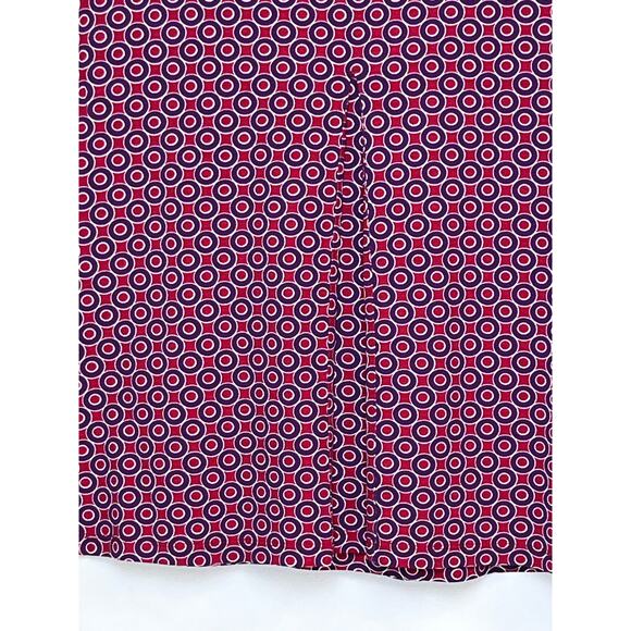 Boden Women's Size 8L Red/Purple Geo Print A-Line Slip On Skirt - Picture 10 of 10